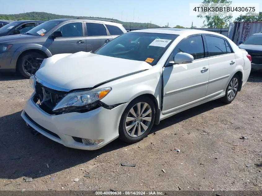 2011 Toyota Avalon Limited VIN: 4T1BK3DB1BU430675 Lot: 40090638