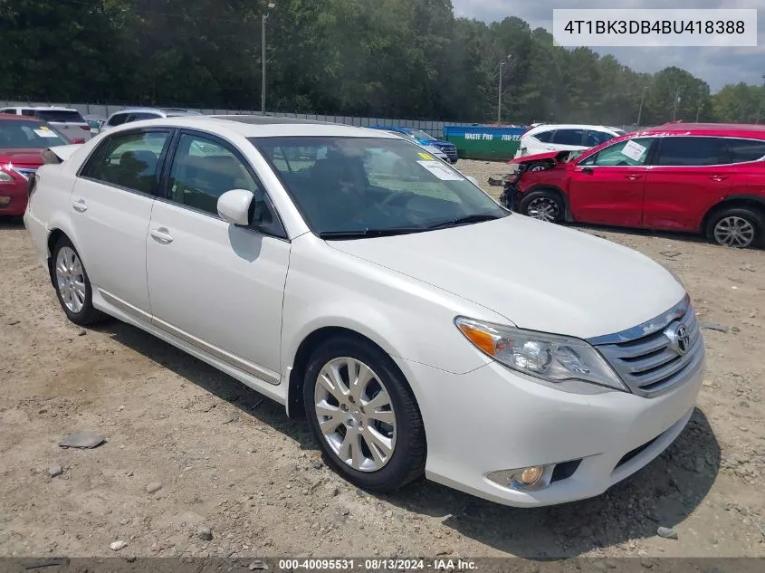 4T1BK3DB4BU418388 2011 Toyota Avalon