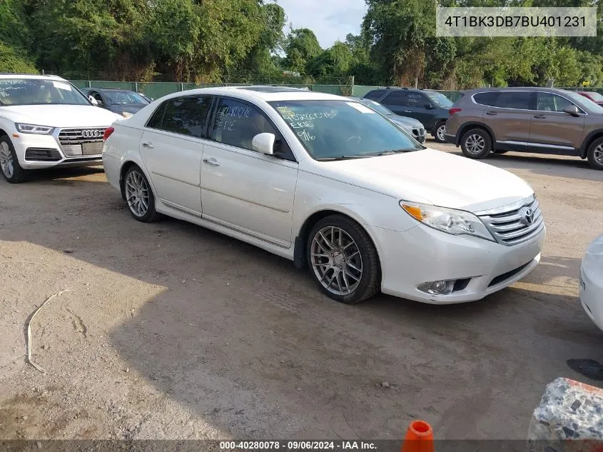 4T1BK3DB7BU401231 2011 Toyota Avalon Limited