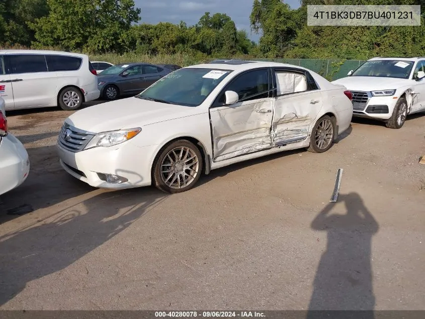 4T1BK3DB7BU401231 2011 Toyota Avalon Limited