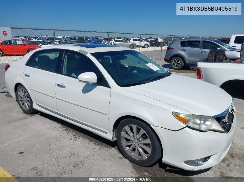 2011 Toyota Avalon Limited VIN: 4T1BK3DB5BU405519 Lot: 40297625