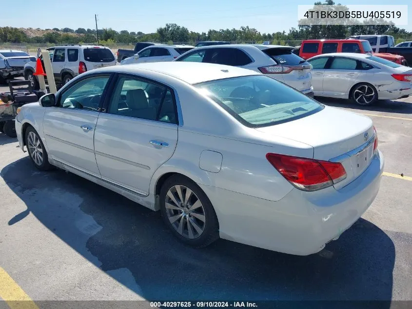 2011 Toyota Avalon Limited VIN: 4T1BK3DB5BU405519 Lot: 40297625