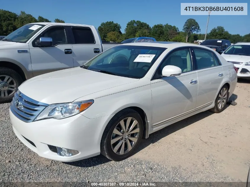 2011 Toyota Avalon Limited VIN: 4T1BK3DB6BU401608 Lot: 40307387