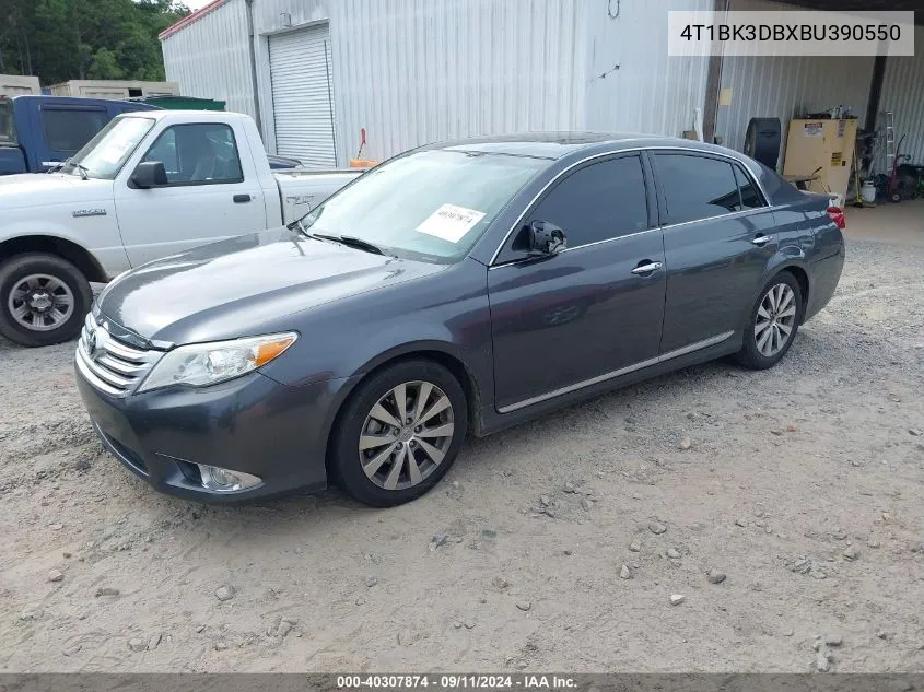 2011 Toyota Avalon Limited VIN: 4T1BK3DBXBU390550 Lot: 40307874