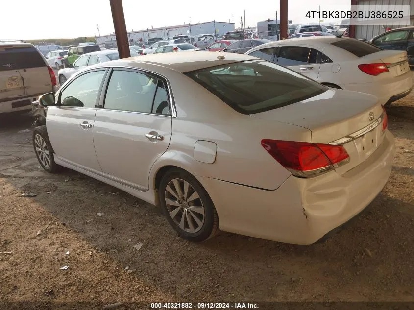 2011 Toyota Avalon Limited VIN: 4T1BK3DB2BU386525 Lot: 40321882