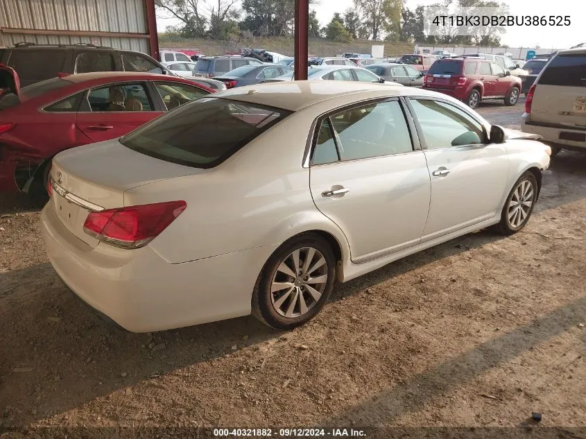 2011 Toyota Avalon Limited VIN: 4T1BK3DB2BU386525 Lot: 40321882