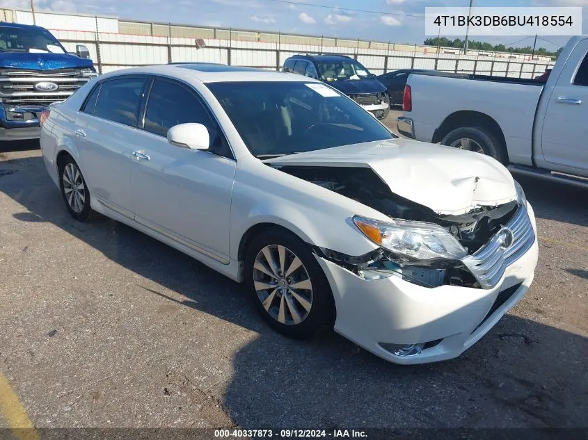 2011 Toyota Avalon Limited VIN: 4T1BK3DB6BU418554 Lot: 40337873