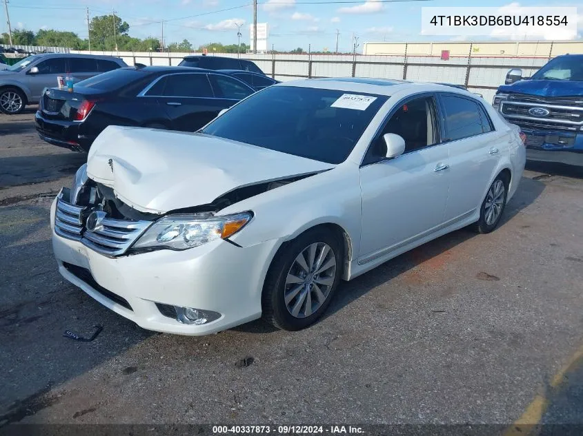 2011 Toyota Avalon Limited VIN: 4T1BK3DB6BU418554 Lot: 40337873