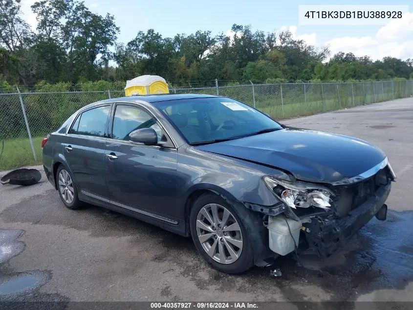 2011 Toyota Avalon Limited VIN: 4T1BK3DB1BU388928 Lot: 40357927