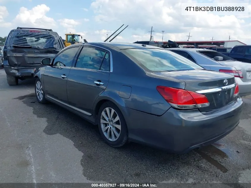 4T1BK3DB1BU388928 2011 Toyota Avalon Limited