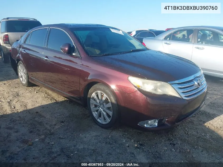 2011 Toyota Avalon Limited VIN: 4T1BK3DBXBU390760 Lot: 40367953