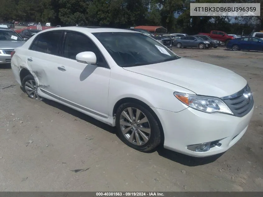 2011 Toyota Avalon Limited VIN: 4T1BK3DB6BU396359 Lot: 40381563