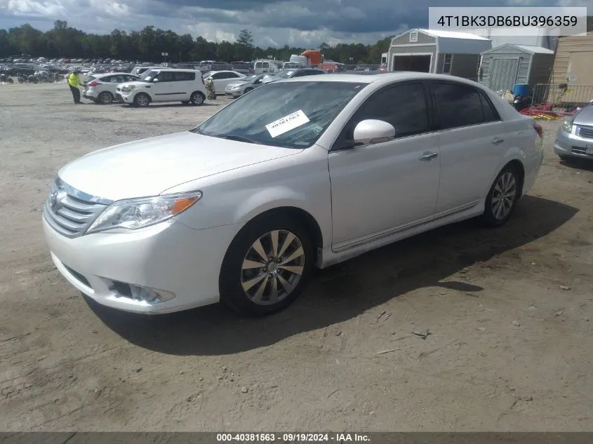 2011 Toyota Avalon Limited VIN: 4T1BK3DB6BU396359 Lot: 40381563