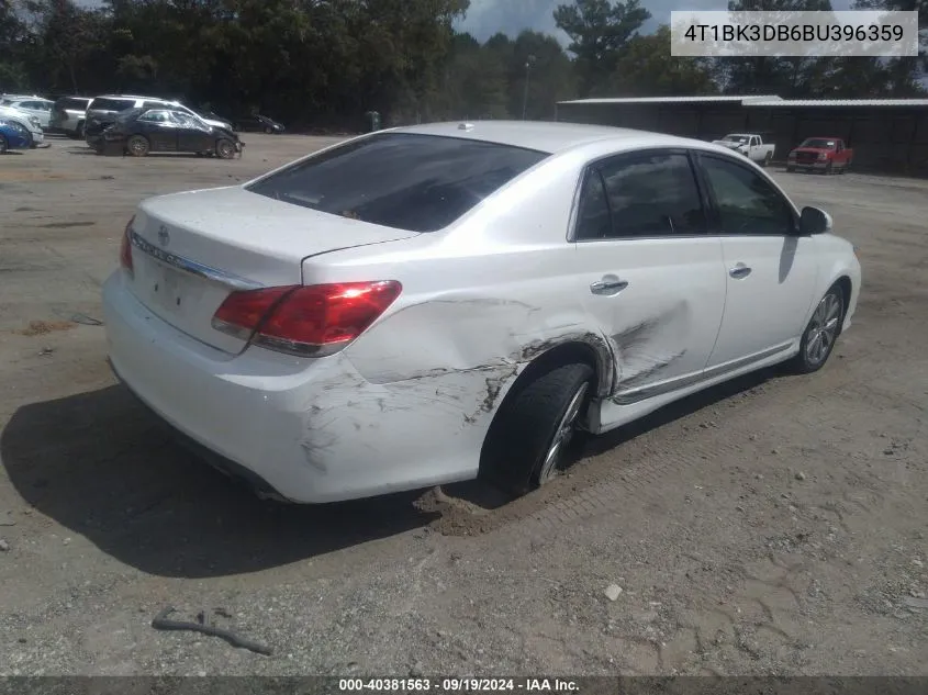 2011 Toyota Avalon Limited VIN: 4T1BK3DB6BU396359 Lot: 40381563