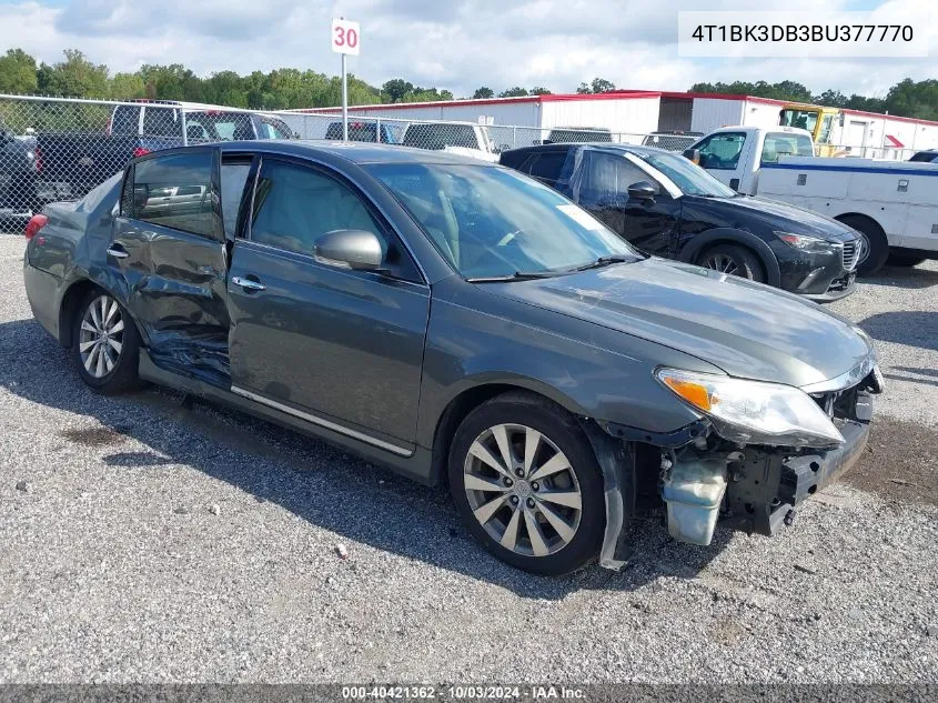 2011 Toyota Avalon Limited VIN: 4T1BK3DB3BU377770 Lot: 40421362