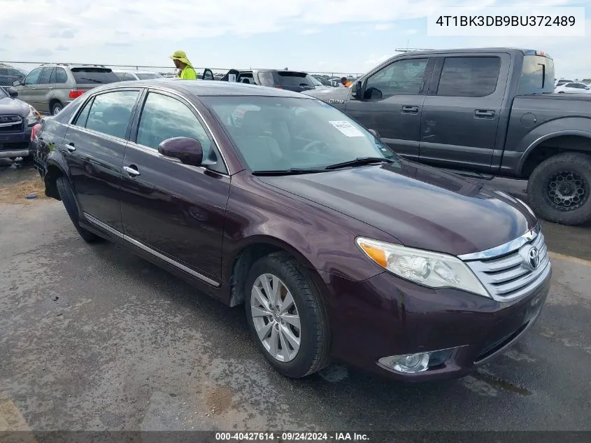 2011 Toyota Avalon Limited VIN: 4T1BK3DB9BU372489 Lot: 40427614