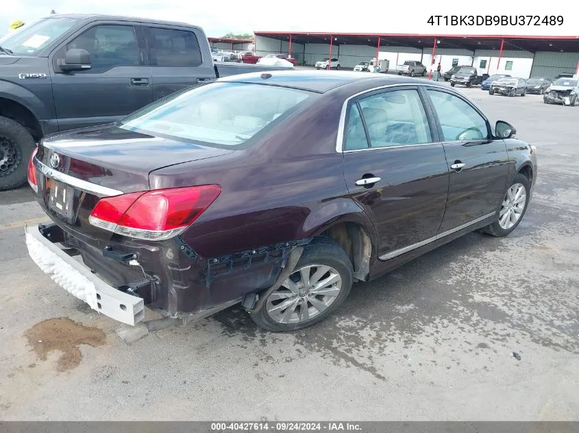 2011 Toyota Avalon Limited VIN: 4T1BK3DB9BU372489 Lot: 40427614