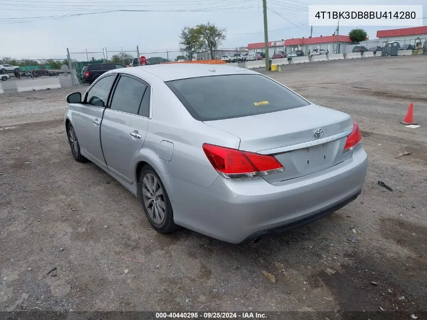 2011 Toyota Avalon Limited VIN: 4T1BK3DB8BU414280 Lot: 40440295