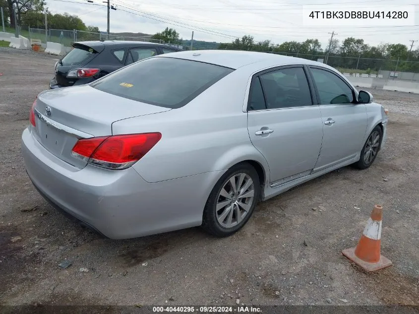 2011 Toyota Avalon Limited VIN: 4T1BK3DB8BU414280 Lot: 40440295