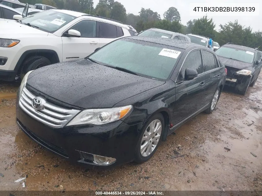 2011 Toyota Avalon Limited VIN: 4T1BK3DB2BU398139 Lot: 40445534