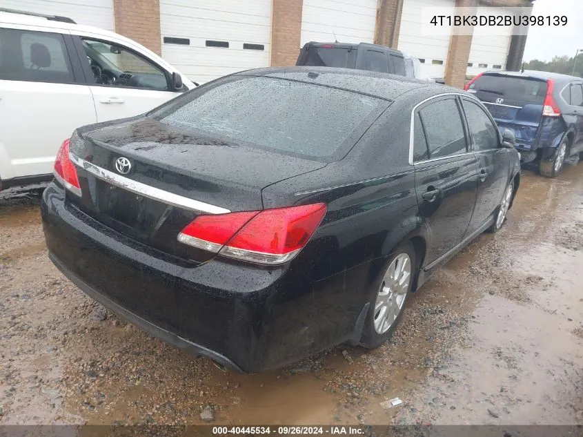 2011 Toyota Avalon Limited VIN: 4T1BK3DB2BU398139 Lot: 40445534