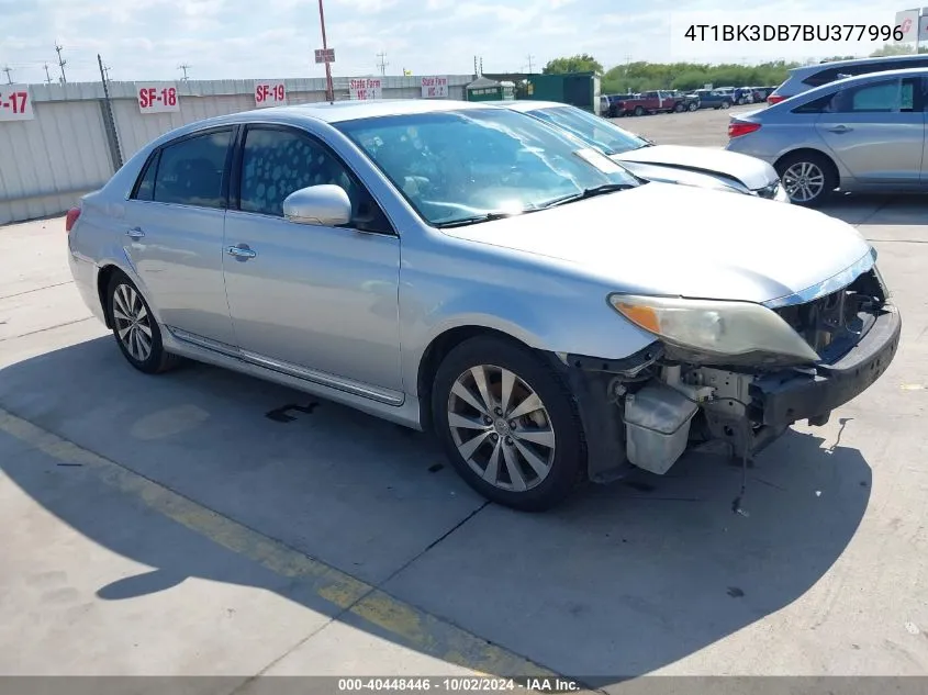 4T1BK3DB7BU377996 2011 Toyota Avalon Limited