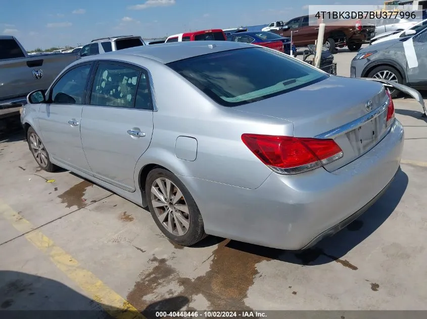 4T1BK3DB7BU377996 2011 Toyota Avalon Limited