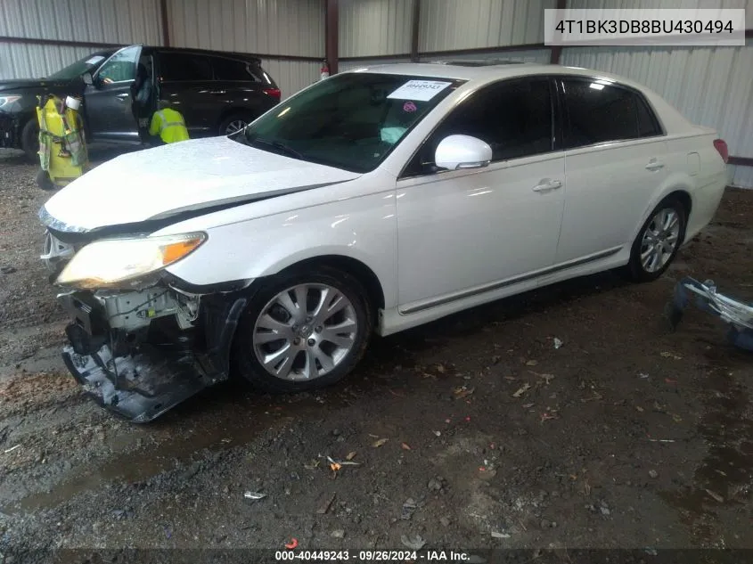 2011 Toyota Avalon VIN: 4T1BK3DB8BU430494 Lot: 40449243