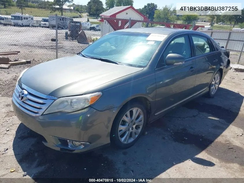 2011 Toyota Avalon VIN: 4T1BK3DB4BU387255 Lot: 40470815