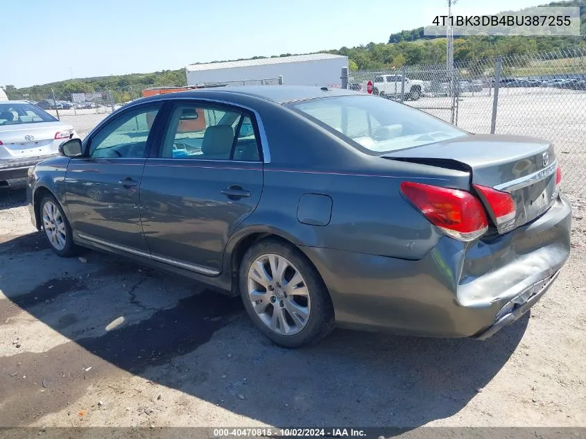 2011 Toyota Avalon VIN: 4T1BK3DB4BU387255 Lot: 40470815