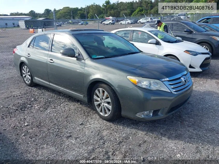 2011 Toyota Avalon Limited VIN: 4T1BK3DB2BU408765 Lot: 40477570