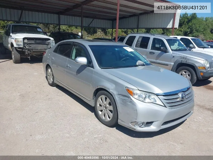 2011 Toyota Avalon VIN: 4T1BK3DB5BU431201 Lot: 40493895