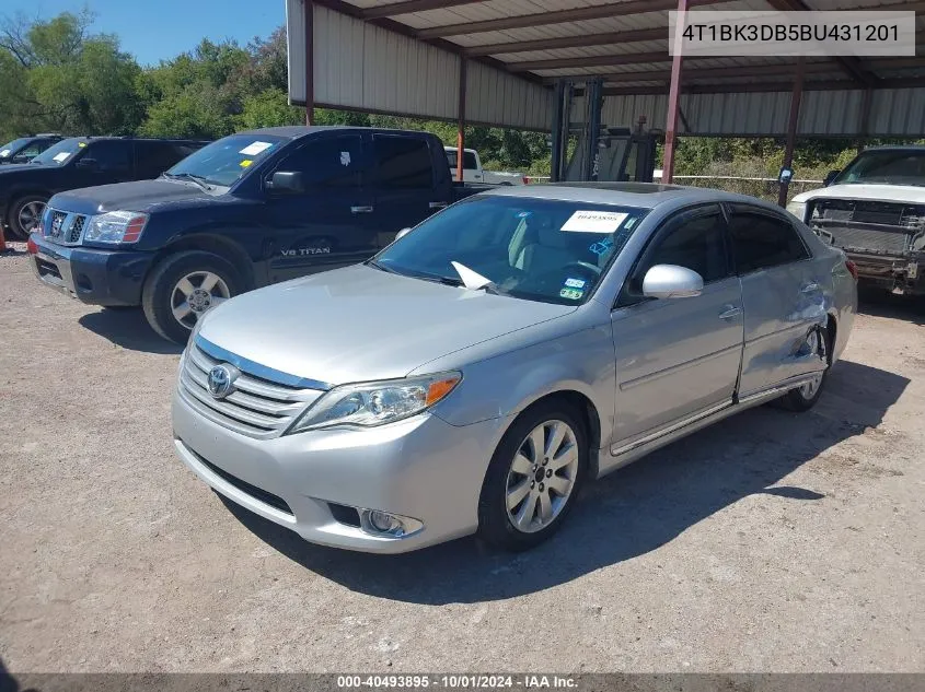 2011 Toyota Avalon VIN: 4T1BK3DB5BU431201 Lot: 40493895