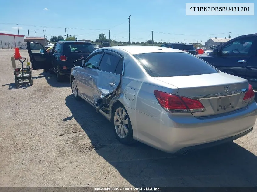 2011 Toyota Avalon VIN: 4T1BK3DB5BU431201 Lot: 40493895