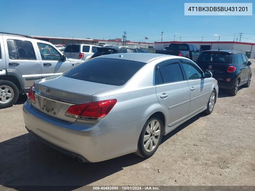 2011 Toyota Avalon VIN: 4T1BK3DB5BU431201 Lot: 40493895