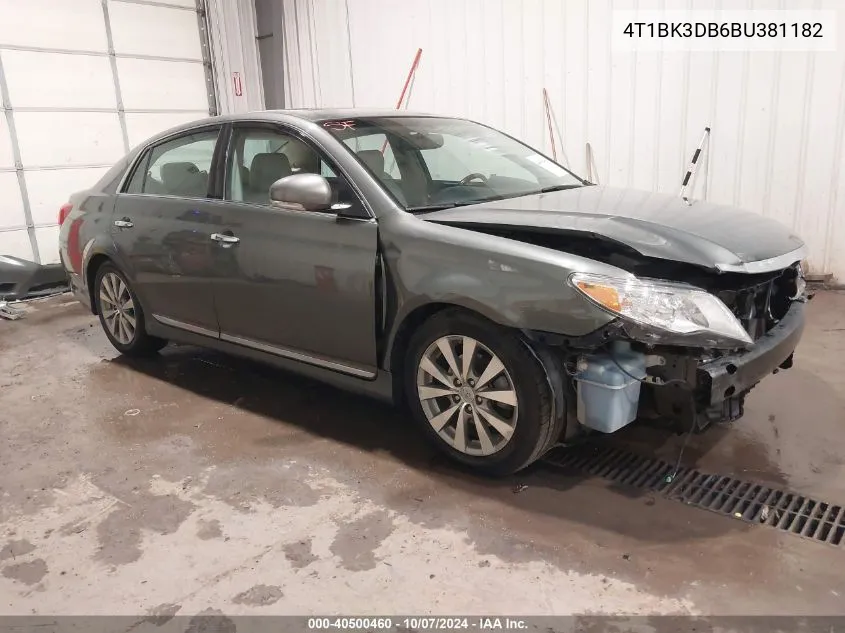 4T1BK3DB6BU381182 2011 Toyota Avalon Limited