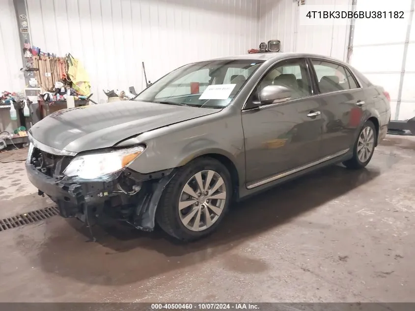 4T1BK3DB6BU381182 2011 Toyota Avalon Limited