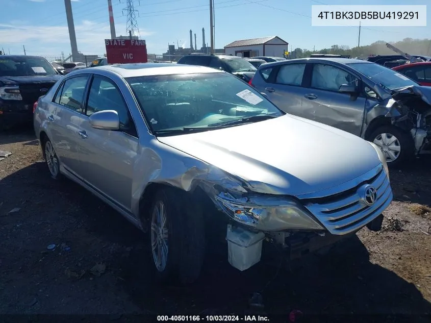 2011 Toyota Avalon Limited VIN: 4T1BK3DB5BU419291 Lot: 40501166