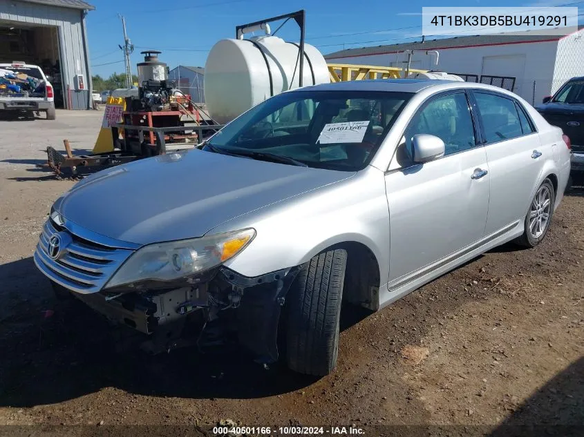 2011 Toyota Avalon Limited VIN: 4T1BK3DB5BU419291 Lot: 40501166