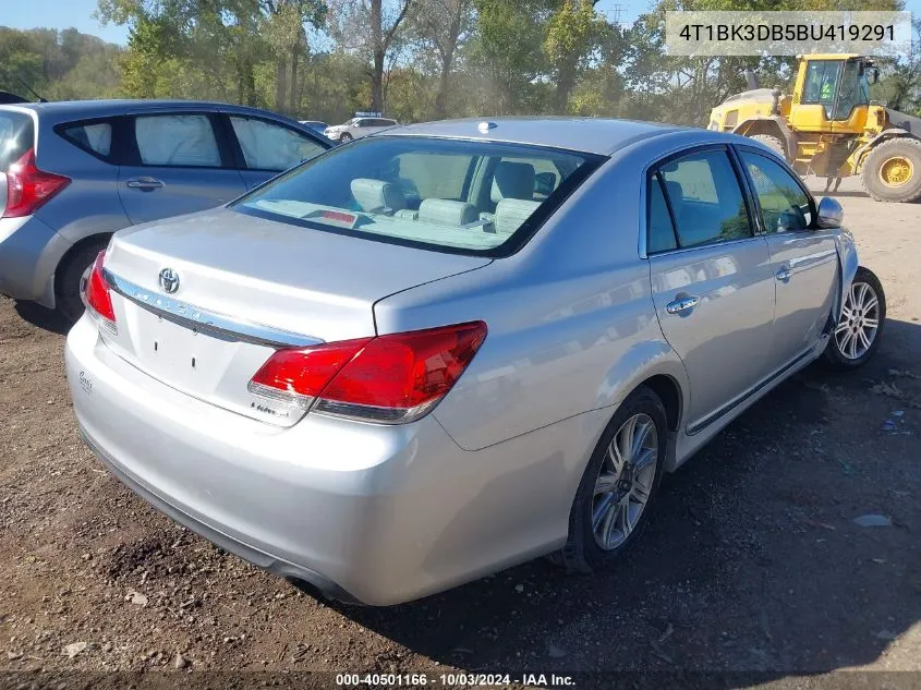 2011 Toyota Avalon Limited VIN: 4T1BK3DB5BU419291 Lot: 40501166