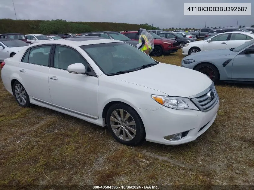 2011 Toyota Avalon Limited VIN: 4T1BK3DB3BU392687 Lot: 40504395