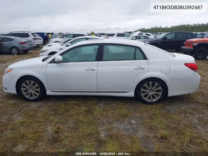 2011 Toyota Avalon Limited VIN: 4T1BK3DB3BU392687 Lot: 40504395