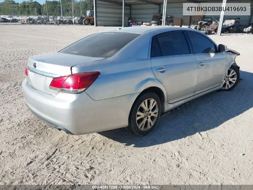 2011 Toyota Avalon VIN: 4T1BK3DB3BU419693 Lot: 40517288