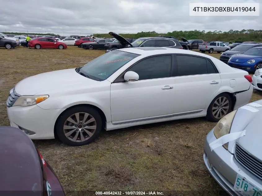 2011 Toyota Avalon Limited VIN: 4T1BK3DBXBU419044 Lot: 40542432