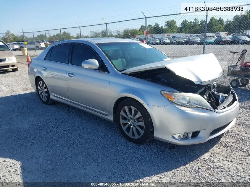 2011 Toyota Avalon Limited VIN: 4T1BK3DB4BU388938 Lot: 40546855