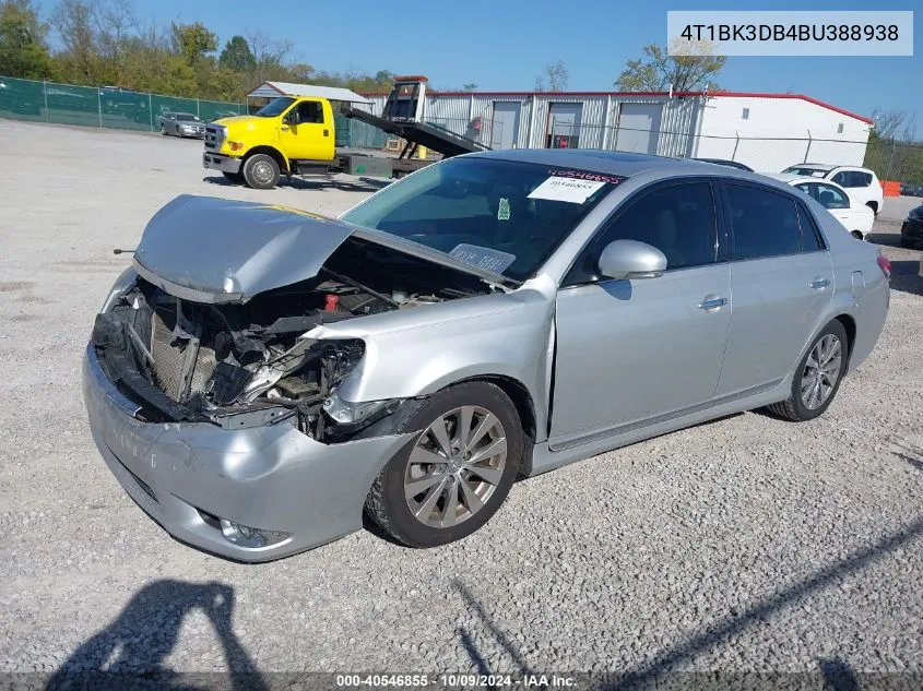 2011 Toyota Avalon Limited VIN: 4T1BK3DB4BU388938 Lot: 40546855