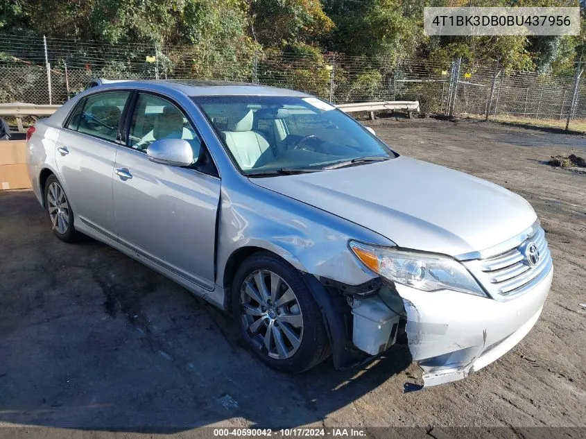 2011 Toyota Avalon Limited VIN: 4T1BK3DB0BU437956 Lot: 40590042