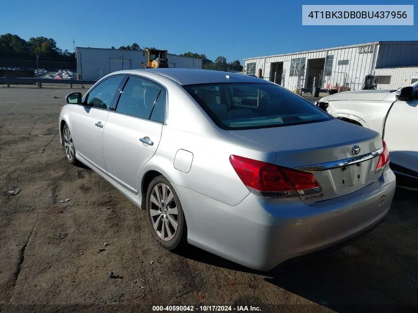 2011 Toyota Avalon Limited VIN: 4T1BK3DB0BU437956 Lot: 40590042