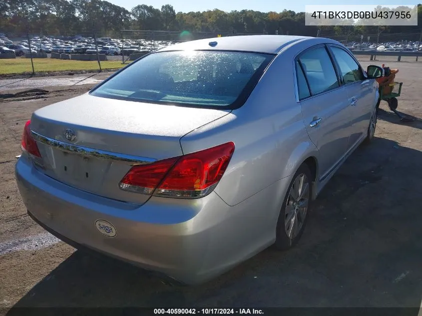 2011 Toyota Avalon Limited VIN: 4T1BK3DB0BU437956 Lot: 40590042