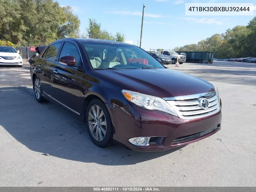 2011 Toyota Avalon Limited VIN: 4T1BK3DBXBU392444 Lot: 40592111